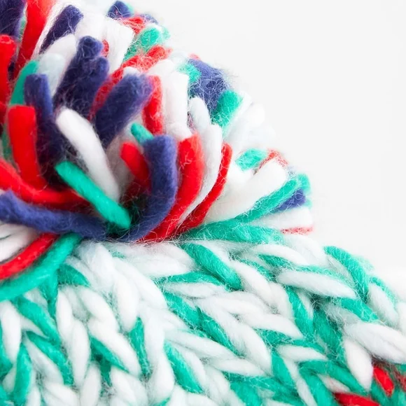 *NEW* Free People Chunky Stripe Beanie Navy Multi - Picture 3 of 6